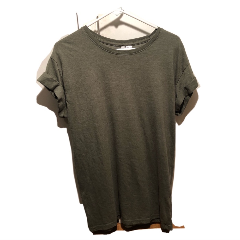 Olive green T-shirt dress